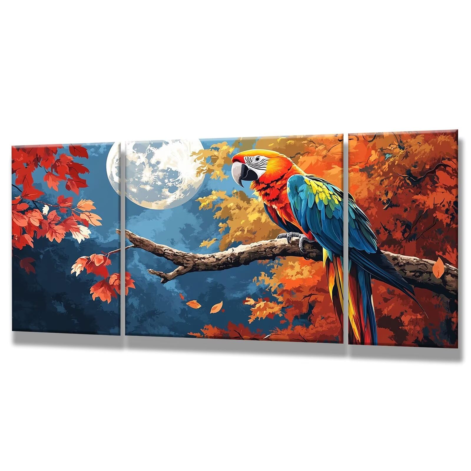 Zestaw do malowania zwierząt po numerach, dla dorosłych, papuga (2) zestawy do malowania po numerach, na płótnie, 50 x 100 cm, DIY, kolorowy obraz olejny z pędzlami, zestawy rzemieślnicze dla