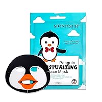 Vista 2 de Máscara de spa de animales, hoja de máscaras de personajes, pingüino, panda, tigre, gato, efectos hidratantes nutritivos para todo
