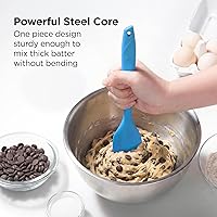 Vista 3 de Kitchen Mama WaltzGrip - Espátula de raspado de silicona platinada: resistente al calor, sin costuras, antiadherente para utensilios de cocina