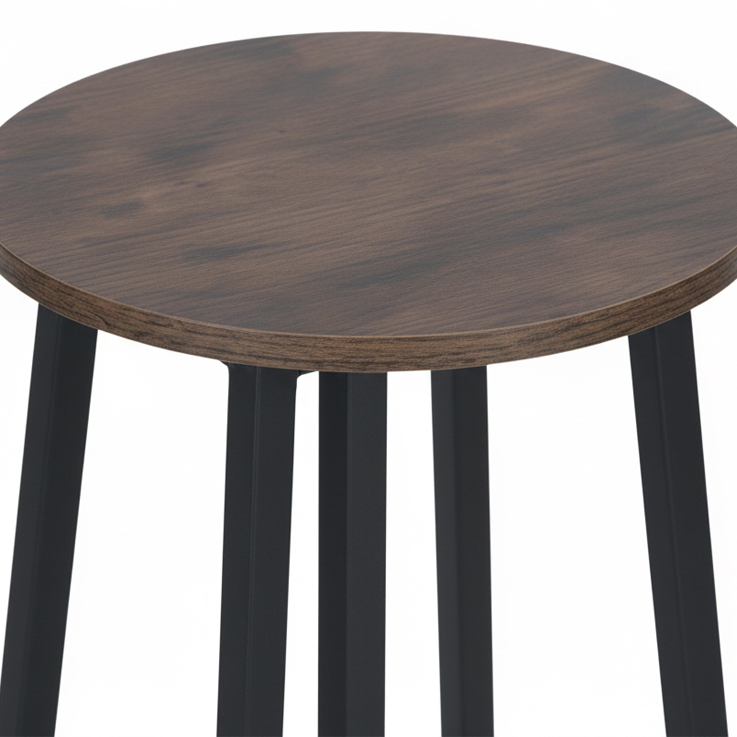 Relaxdays Tabourets de Bar, Lot de 2, H x P : 65 x 32 cm, Repose-Pieds, Aspect Bois & métal, Style Industriel, Brun/Noir