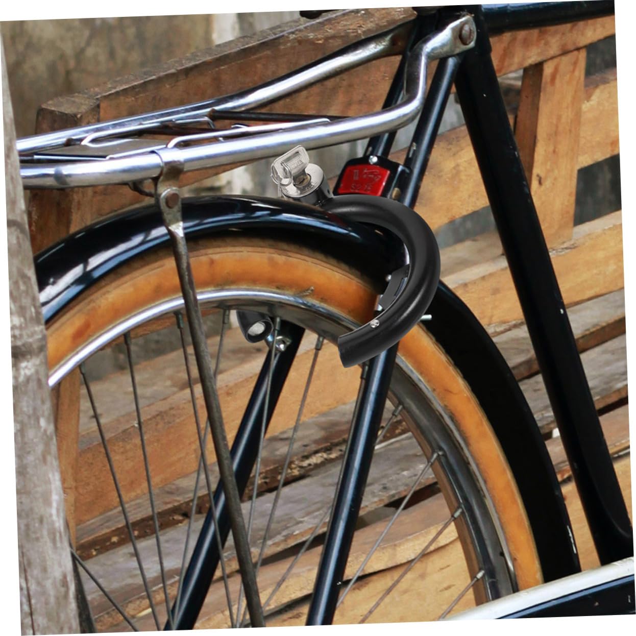 Lucchetto Bici Antifurto Cerchio, 3 Set, Acciaio Inox Nero | Mountain Bike e Scooter, Resistente All'usura e Antigraffio, Chiusura Portatile