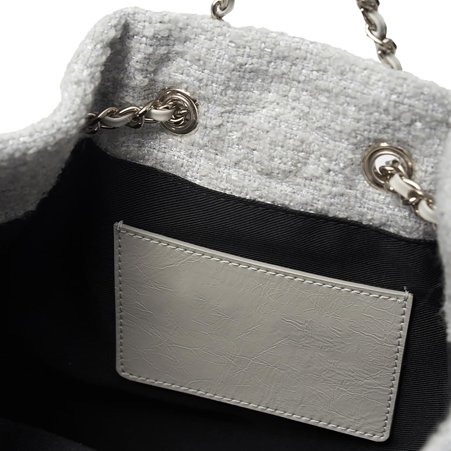 YOXIER Backpack ，Fashionable minimalist backpack - lightweight tweed, cute heart B accessory (Grey) - Image 8