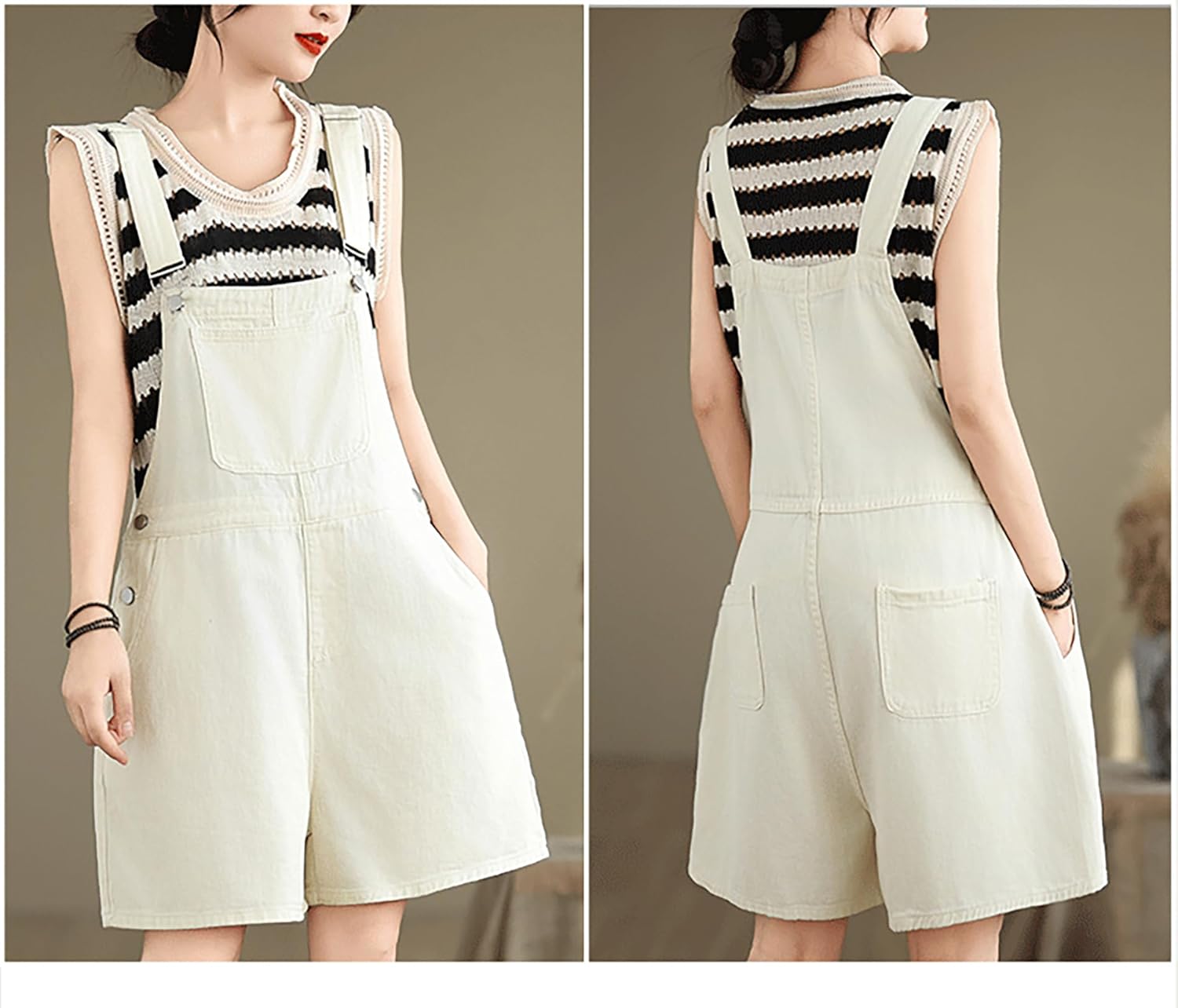 [ＰＰＥＩＲＥＥ] ショートパンツ レディース サロペットパンツ 夏 オーバーオール ゆったり 短パン 無地 大きいサイズ デニム