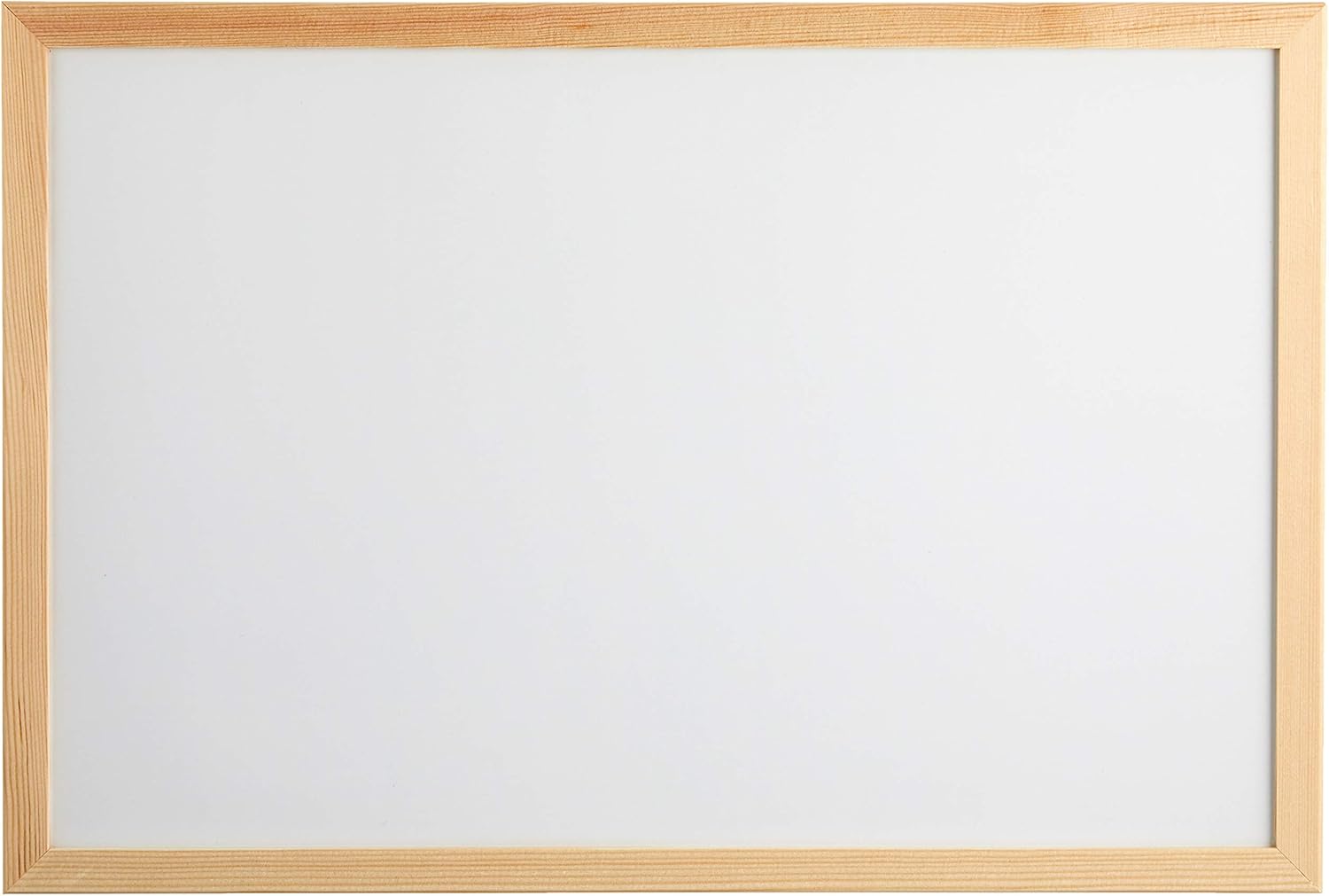 Nakabayashi WBM-E4732 Wood Whiteboard, W 12.6 x H 18.5 inches (320 x 470 mm)