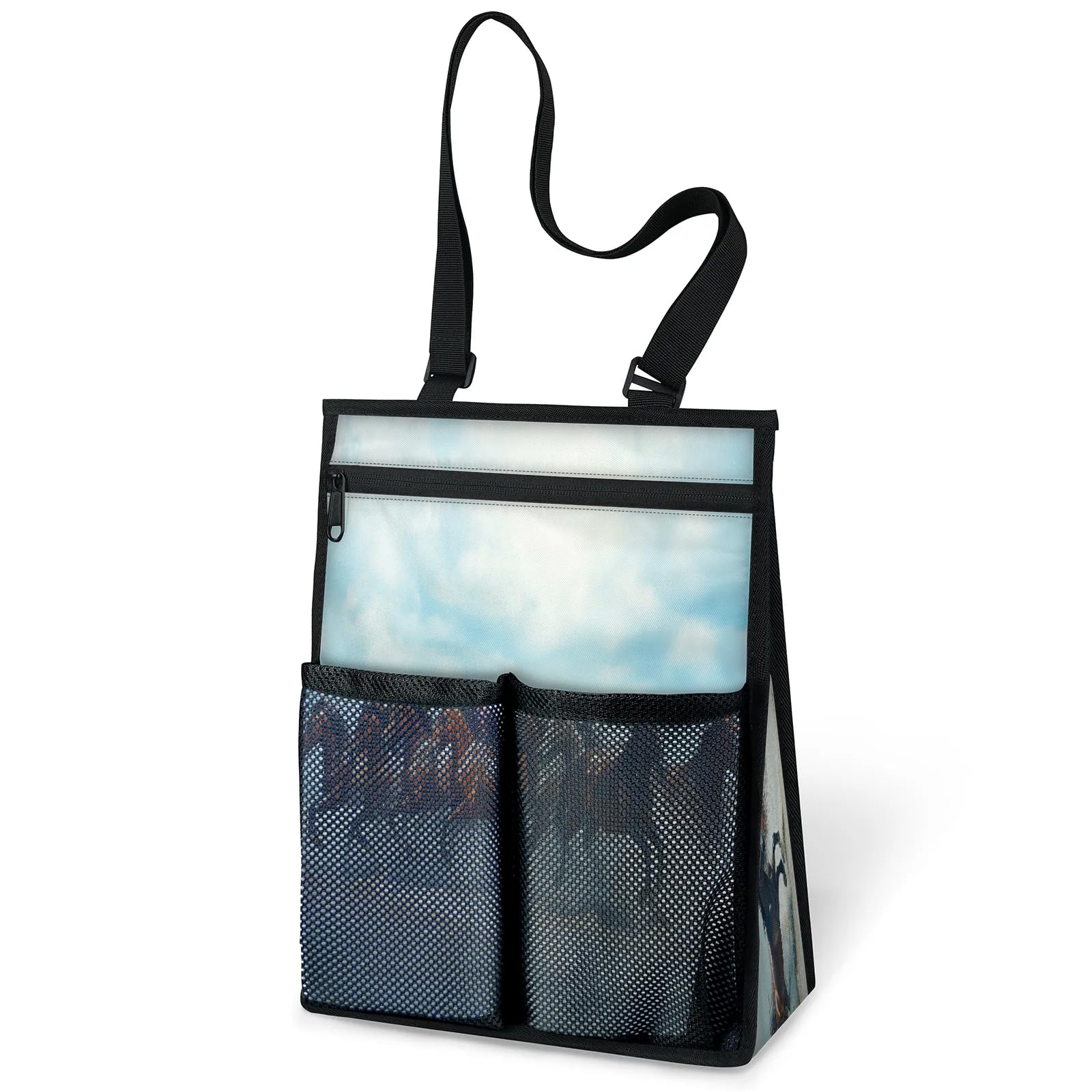 Ourtheme Beach Run Horses Portable Shower Bag for Travel Gym Camp Beach Tote Shower Caddy Bags Hanging Toiletry