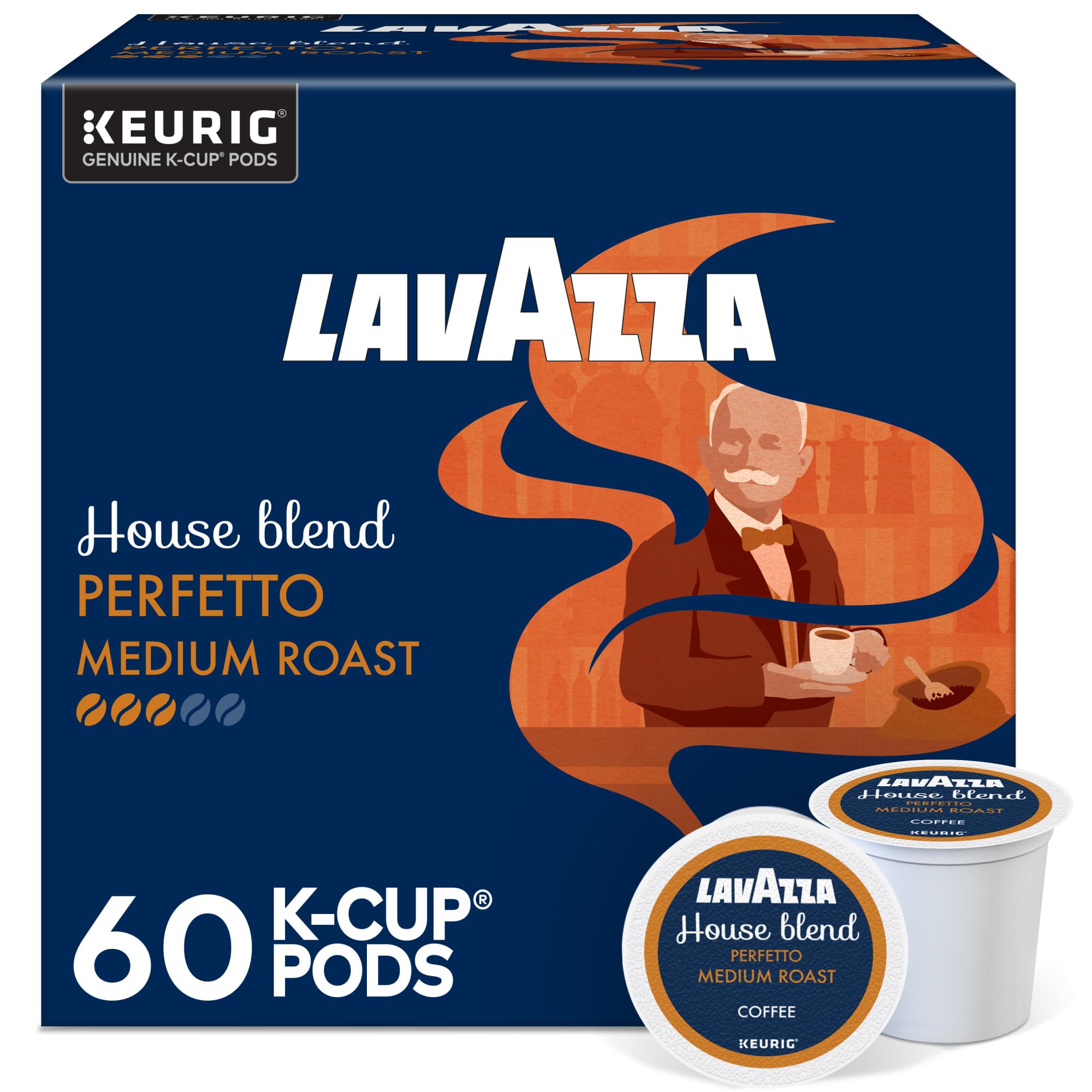 Lavazza Perfetto Single-Serve Coffee K-Cups for Keurig Brewer, Medium Espresso Roast, 10-Count Boxes (Pack of 6)