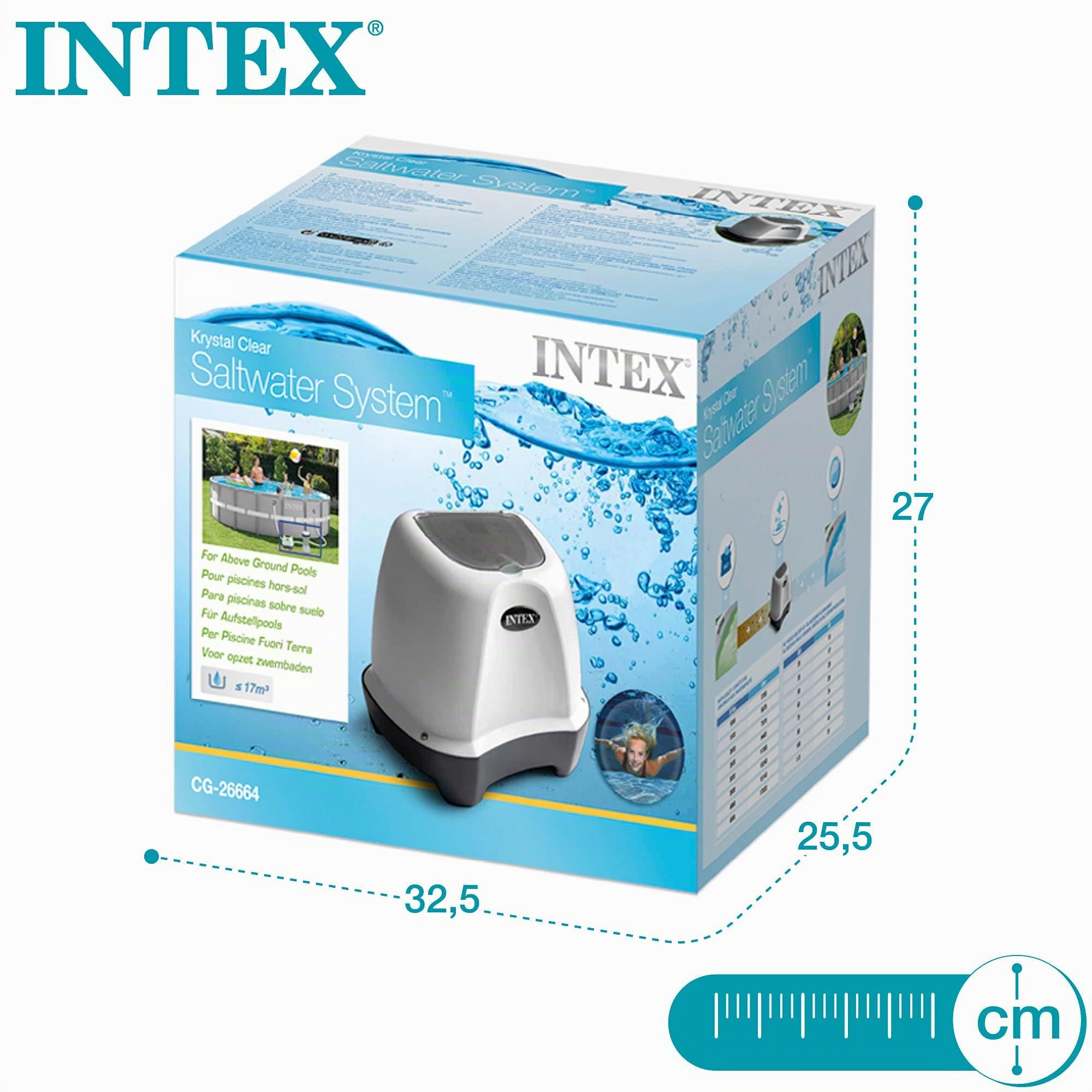 Intex - 26664 - Stérilisateur Au Sel QS400 Pour Piscine Jusqu'À 17M³, Blanc