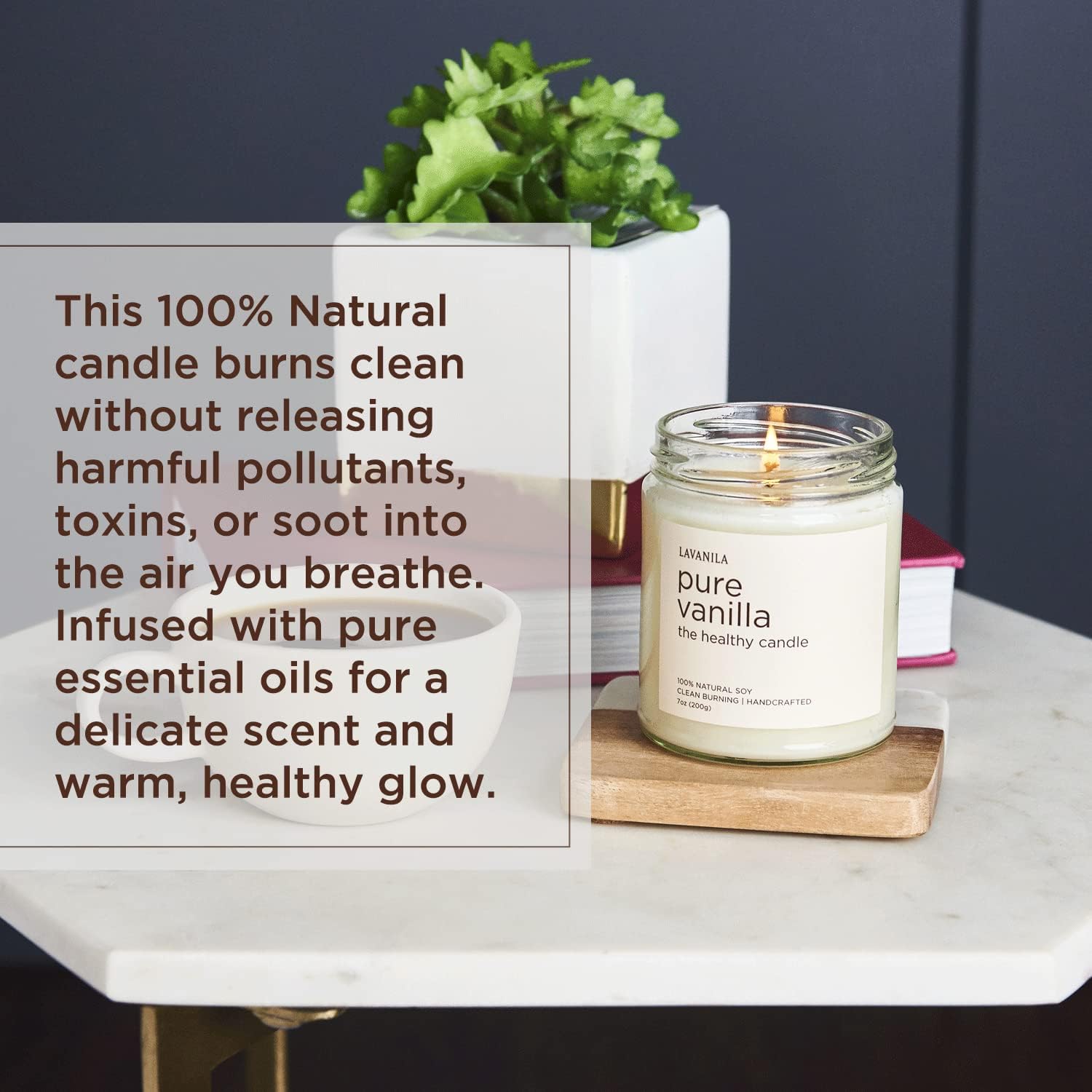 Lavanila Pure Vanilla Scented Natural Soy Candle (2-Pack) - Handcrafted, Clean Burning 50 Hour Burn Time, 7 oz Each - Image 9