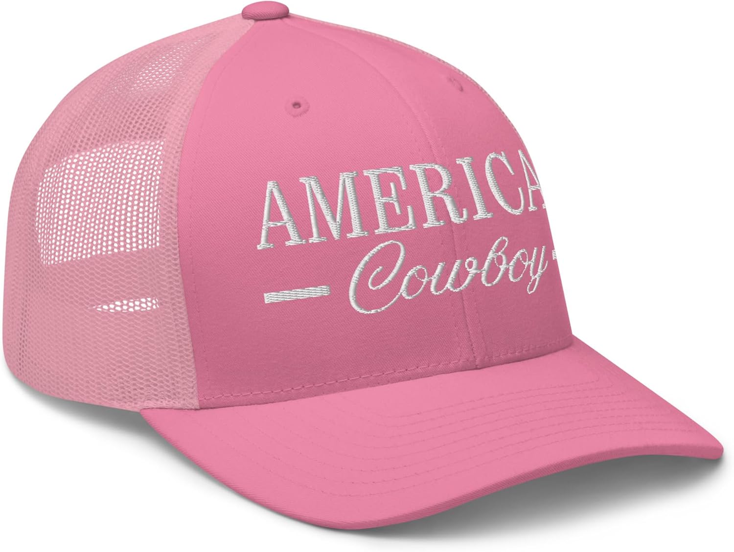 NX American Cowboy Embroidered Trucker Hat Curved Bill Mid Crown Snapback Western Country Cowgirl Cowboy Cap