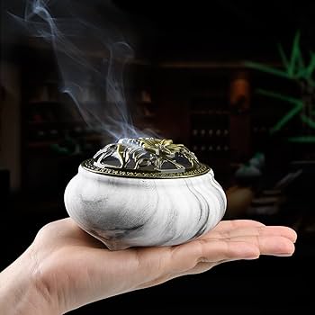 小物 Richardson Ceramic Incense Burner White White Ceramic Incense Burner | Canadian Crystal Store – Zen