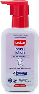 LuvLap Baby Lotion with Milk Protein - 100ml, Suitable for Baby’s Delicate Skin, 24 Hour Protection for Sensitive Skin, Shea Butter and VIT E, Paraben