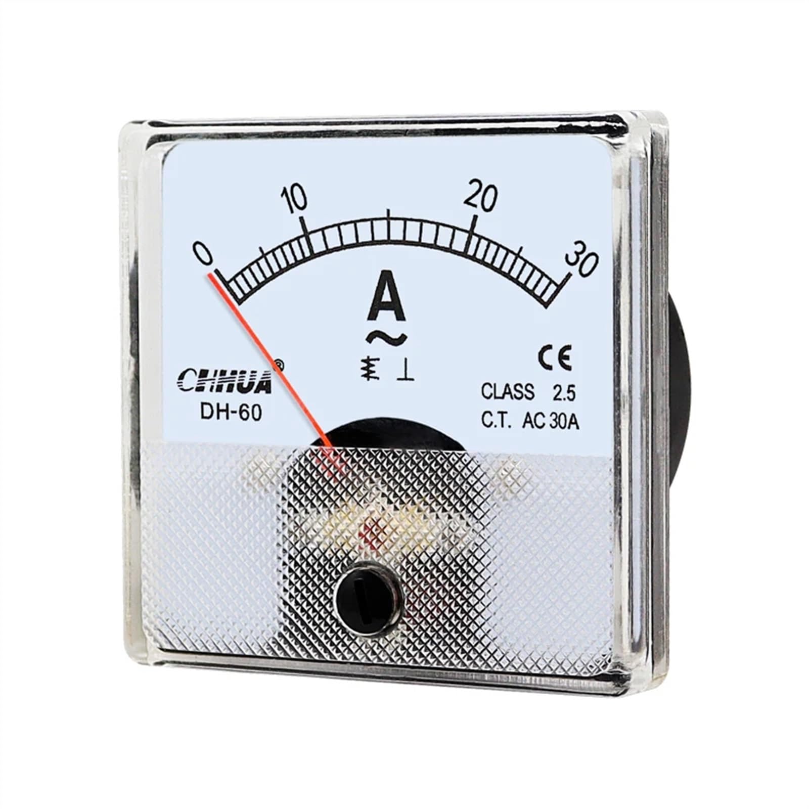 Ampèremètre analogique DH-60 AC, 1A 2A 3A 5A 10A 15A 20A 30A 50A 30/5 50/5 (Color : AC, Size : 15A_60X60MM)