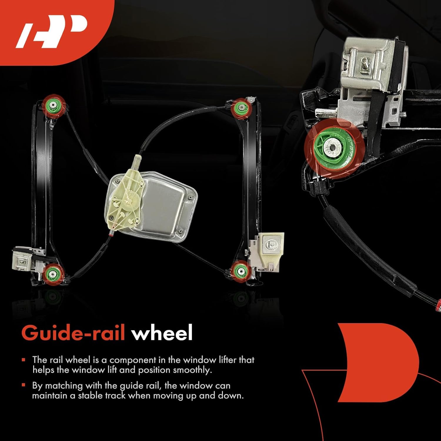 A-Premium Front Left Driver Side Electric Power Window Regulator Without Motor Compatible with Volkswagen Eos 2007-2016