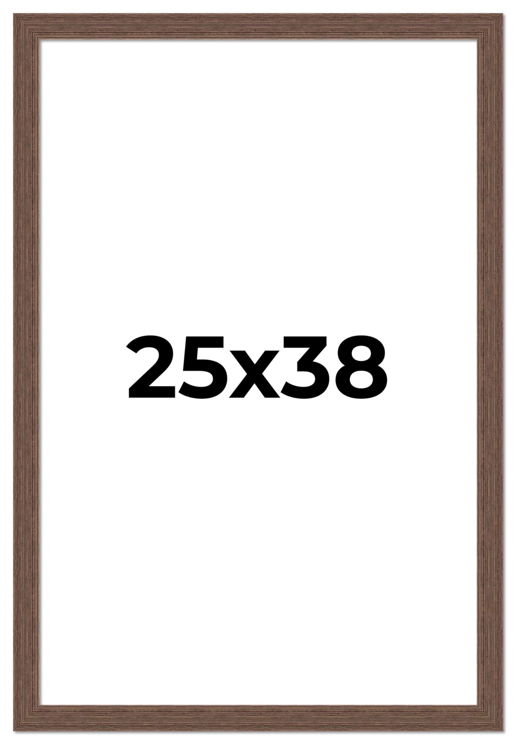 CountryArtHouse 25x38 Frame Brown Distressed Barnwood Picture Frame | Rustic Farmhouse Photo Frame Includes UV Acrylic Shatter Guard Front, Acid Free Foam Backing Board, Hanging Hardware