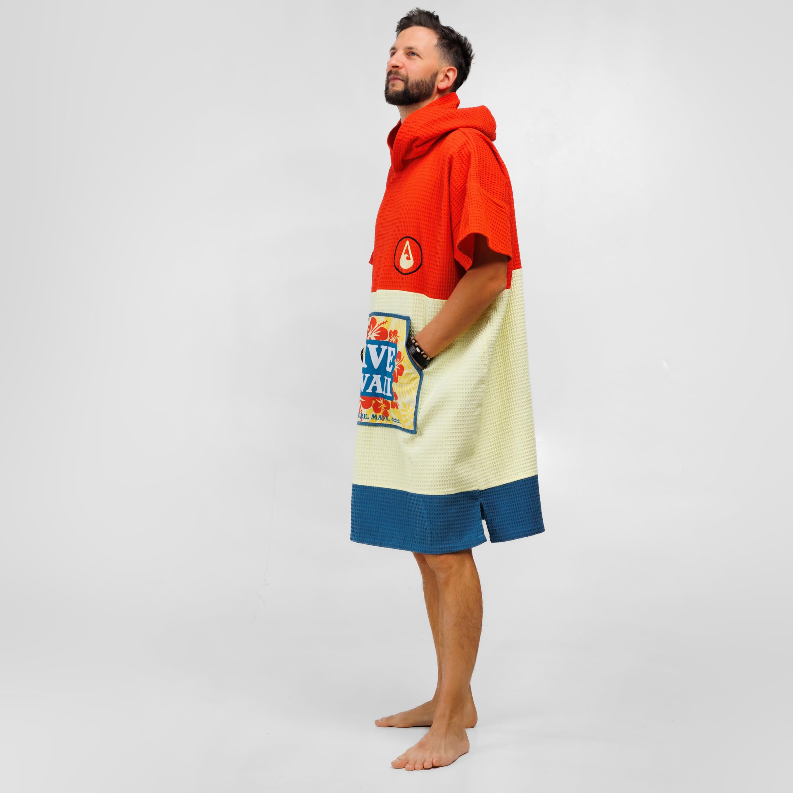WAVE HAWAII Travel-Badeponcho Damen & Herren, Gr. S-M 151-183cm | Wailua