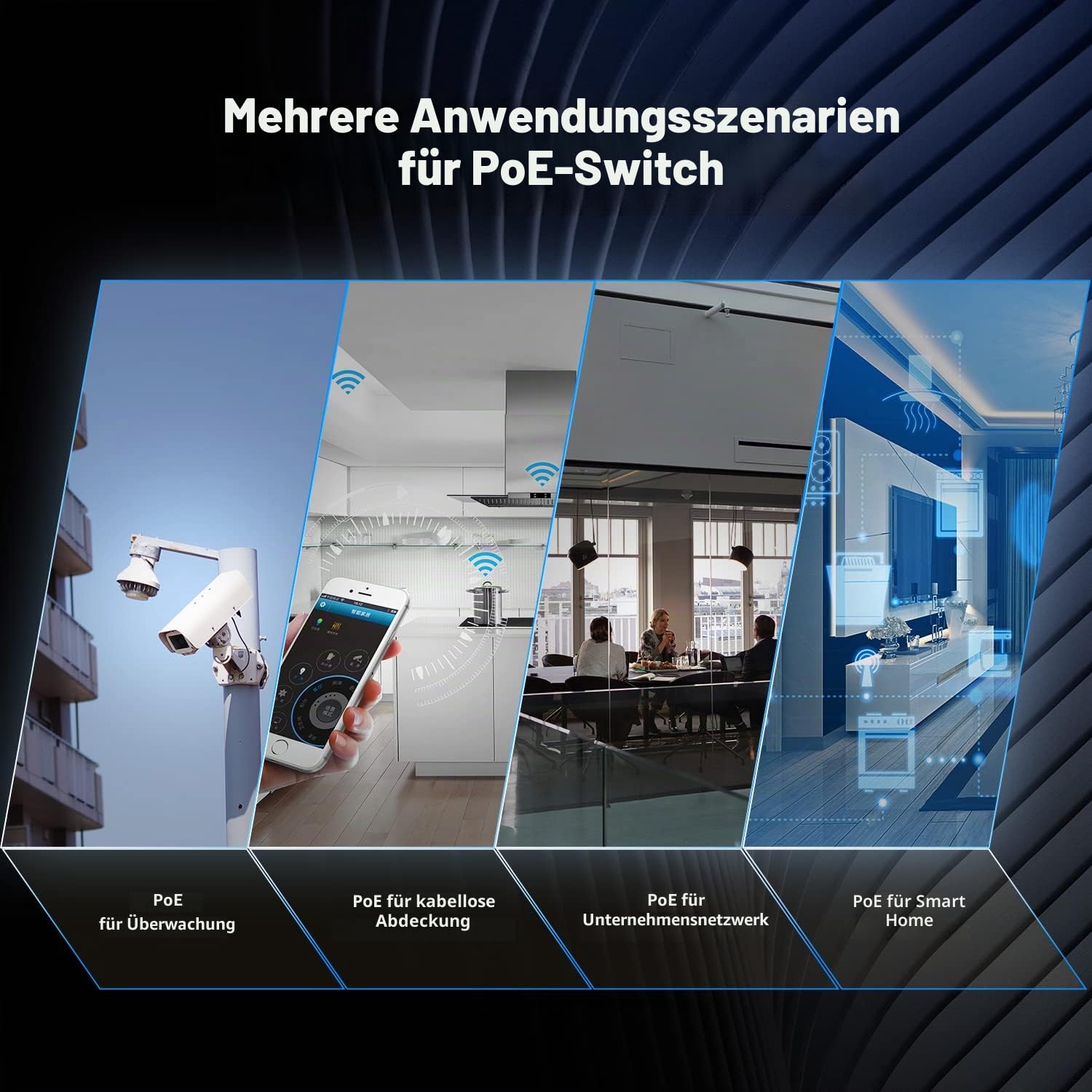 MokerLink Outdoor 10 Port Gigabit PoE Switch, 8 Gigabit PoE, 2 Gigabit SFP, 96W IEEE802.3af/at, IP65 Weatherproof Plug und Play Netzwerk Switch
