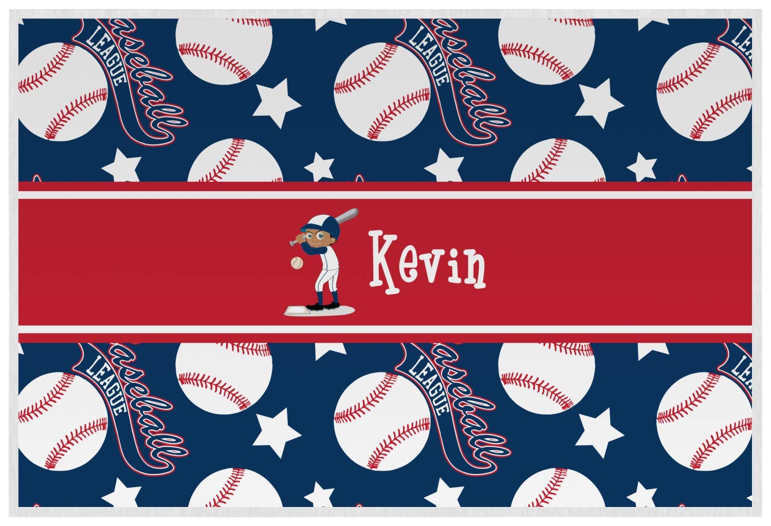 Personalized Baseball Laminated Placemat w/Name or Text