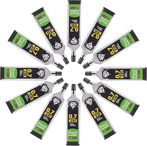 Ipienlee 360 piezas de 0020in 2B plomo recambios para lápiz mecánico 30 piezas por tubo paquete de 12 tubos