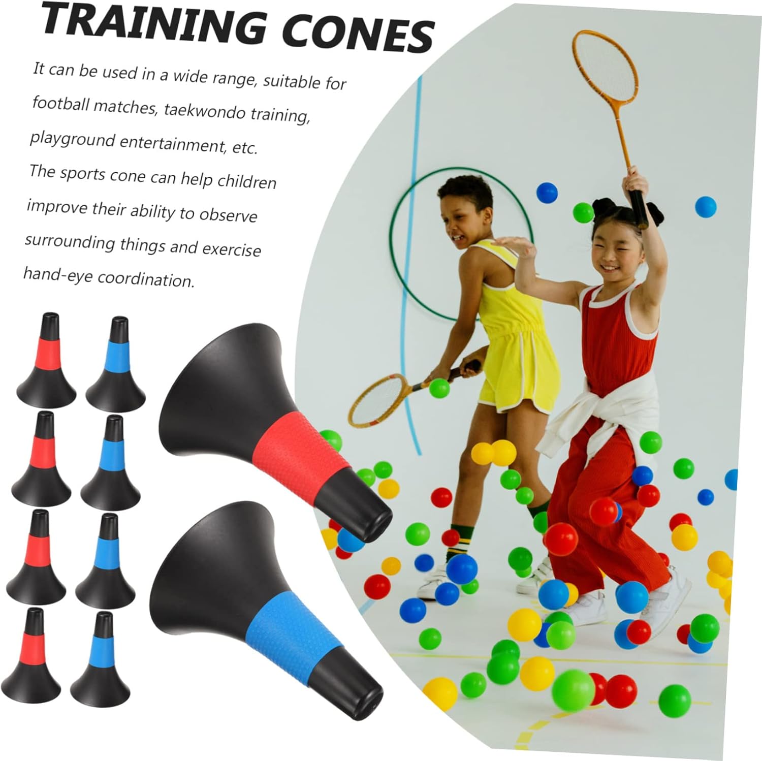BESPORTBLE 10pcs Football Training Markers Soccer Football Training Cones Number Drills Safety Cones Barrier Agility Cones Small Practice Football Training Equipment Marker Cones or