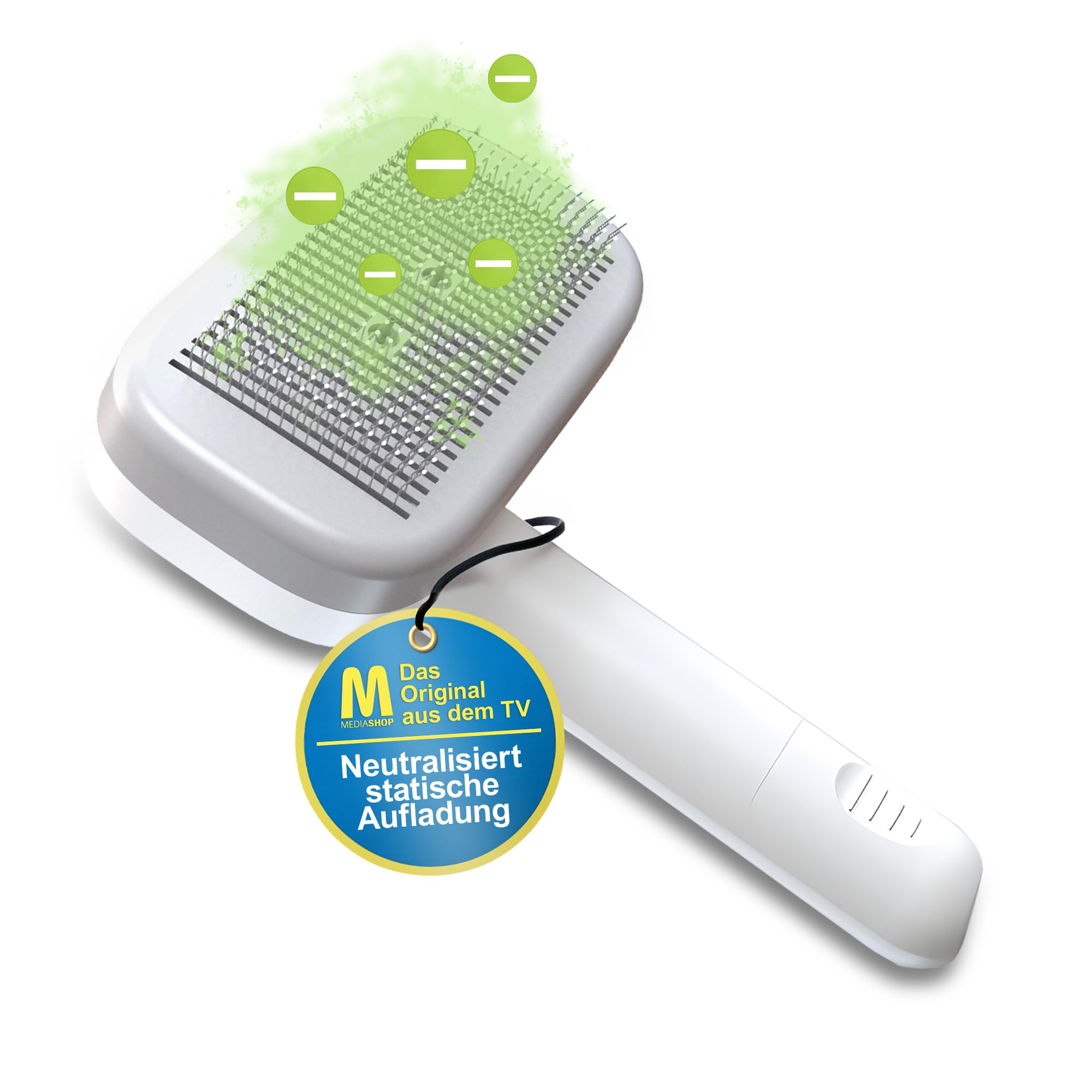 PiddiPet IonBrush - Ionen Tierhaarbürste elektrisch - Fellbürste gegen Verfilzungen & Unterwolle für Hunde & Katzen - reduziert statische Aufladung & lose Haare - sanft, selbstreinigend, hautschonend