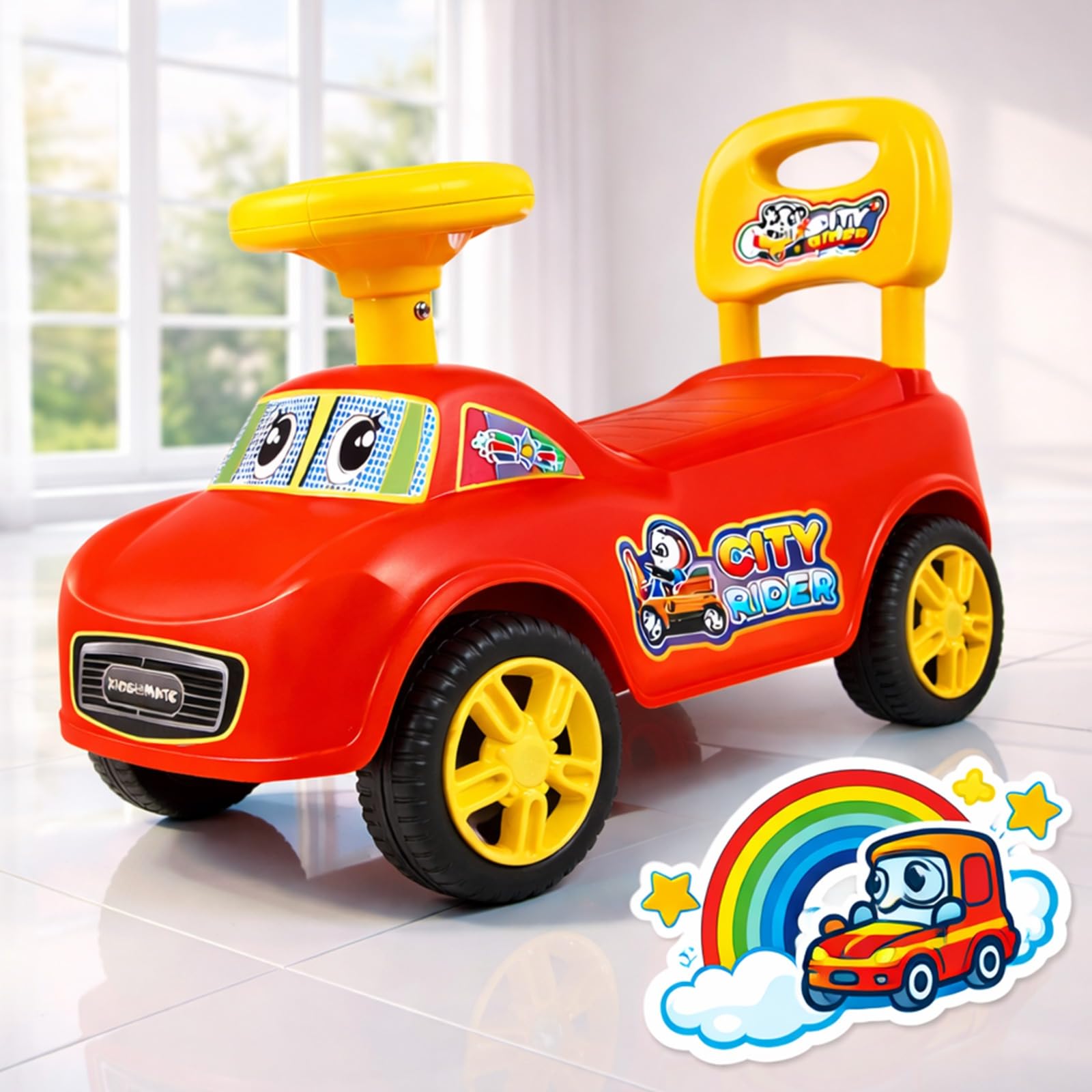 Kidsmate Astro Rider Push Car - Purple -12