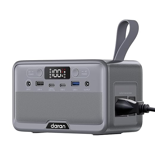 Portable Power Station 100W 89.6Wh, Lightweight 2.54lb Solar Generator with USB-A 18W/15W & USB-C 45W/15W 40W AC/Solar Recharge for Camping Travel Drone Camera Mini Fan & Outdoor Emergency Backup