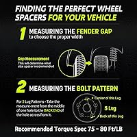 Vista 6 de Customadeonly Espaciadores de rueda forjados 5x114.3 para 370Z 350Z 240SX 300ZX GTR Murano Maxima Sentra (2 piezas de 1.0 pulgadas de grosor)