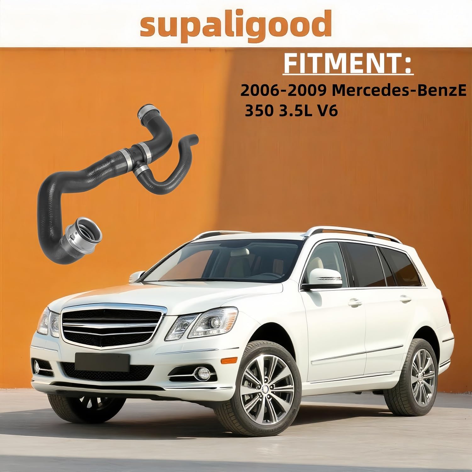 Engine Lower Radiator Hose Replacement for Mercedes-Benz E 350 3.5L V6 2006-2009, No. 2115014682 Resistant Top Coolant Water Hose Pipe (1pcs)