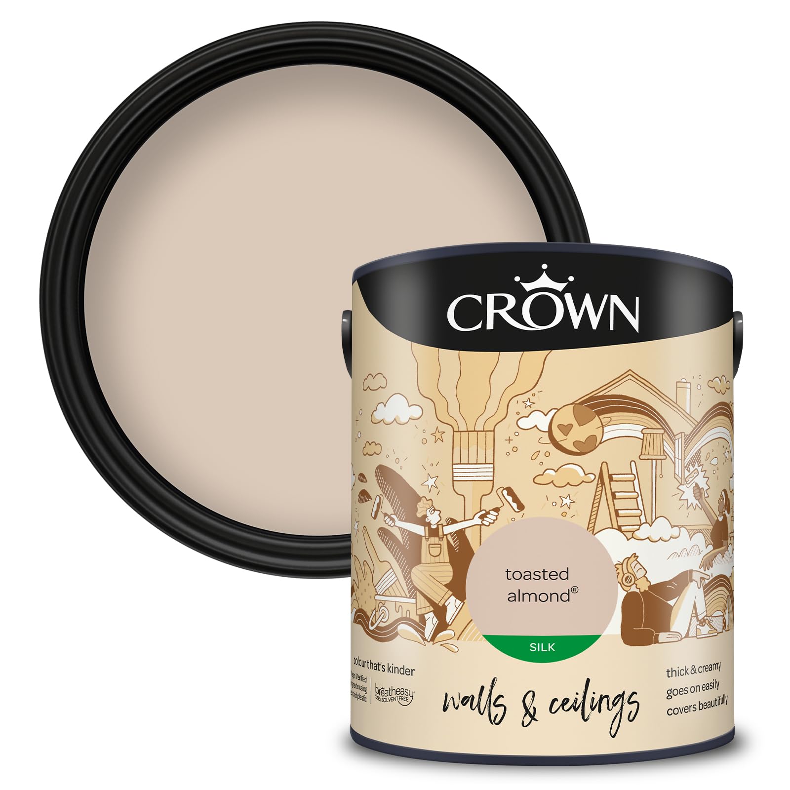 Crown Retail Core Emulsion Silk Toasted Almond 5 L 5010131487484