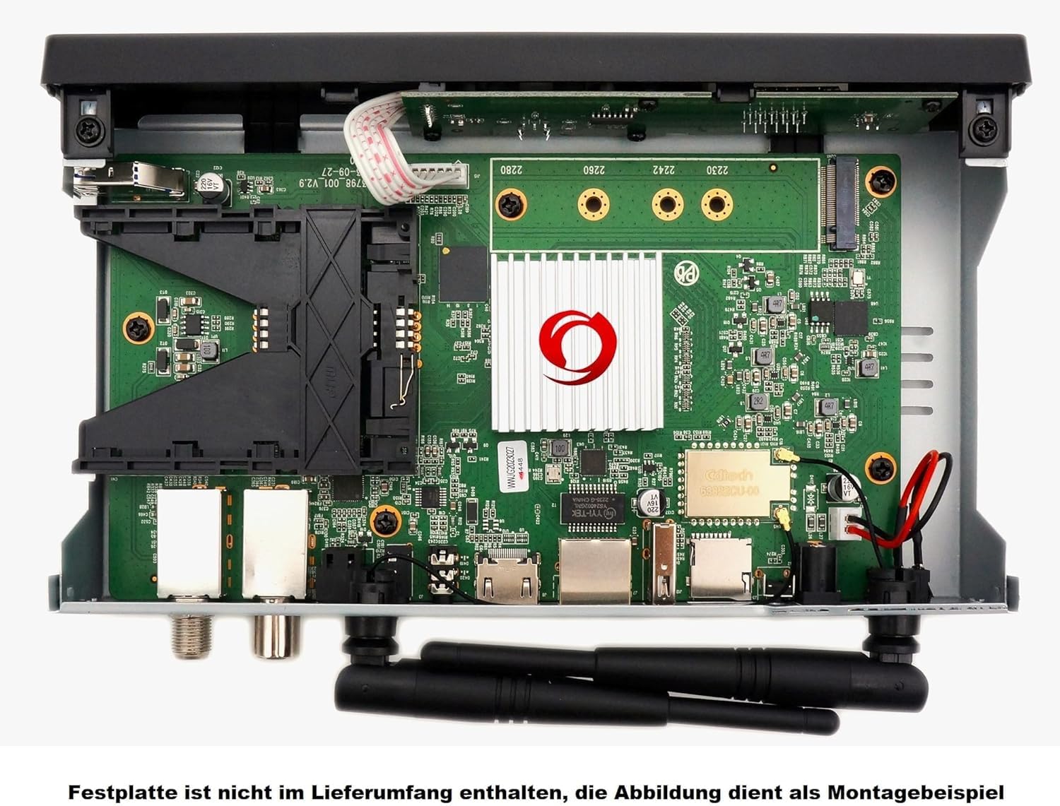 Octagon SF8008 V3 (Version 3) UHD 4K Supreme Combo Receiver, Sat- Kabel- & DVB-T2 Receiver, E2 Linux & Define OS, mit PVR Aufnahmefunktion, M.2 M Key, Gigabit LAN, Kartenleser, Sat to IP, WiFi WLAN