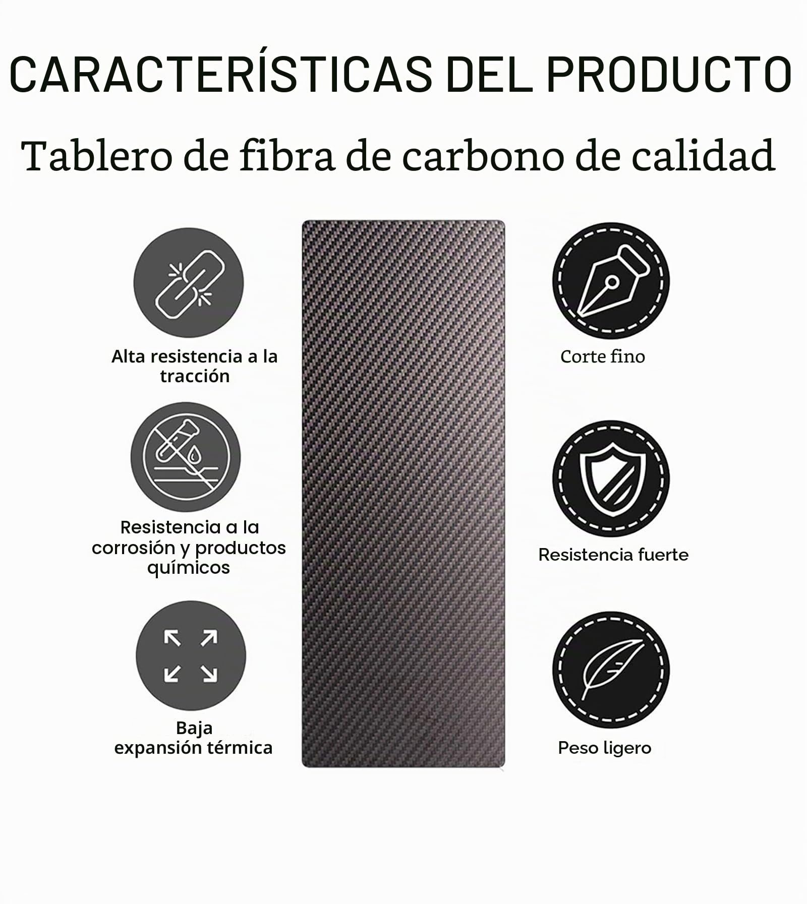 Tablero de balayage profesional de fibra de carbono - Herramienta de peinado ligera y antideslizante para peluquería, uso en salones de belleza (Color: negro mate H)