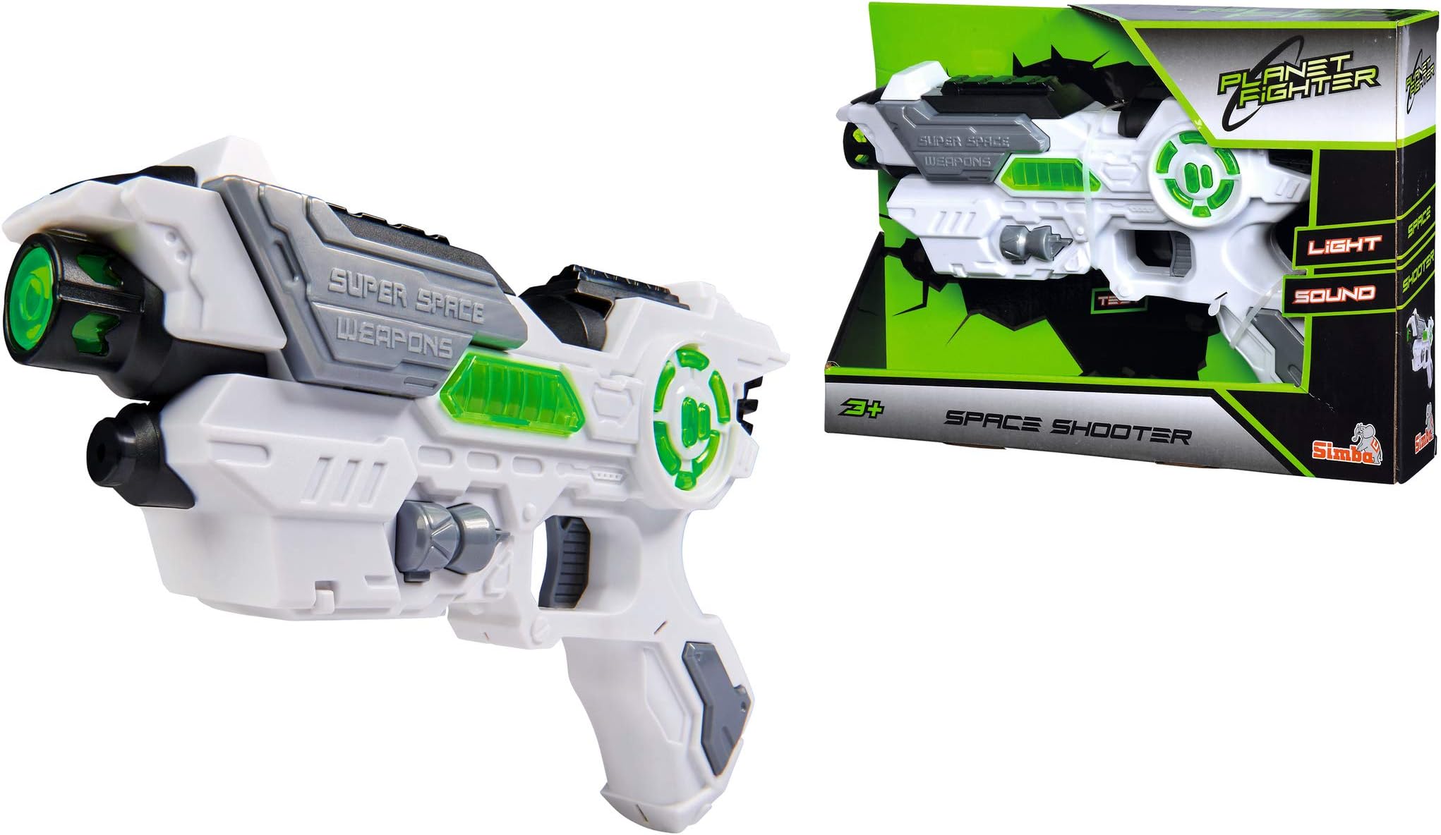 Simba Planet Fighter Space Shooter 108042205 Laser Gun, 23 cm