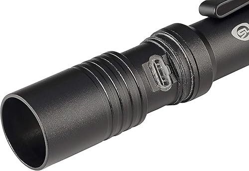 Miniatura 4 de Streamlight 66320 MacroStream - Linterna compacta recargable USB de 500 lúmenes con cordón de muñeca, clip para sombrero y cable USB, color negro