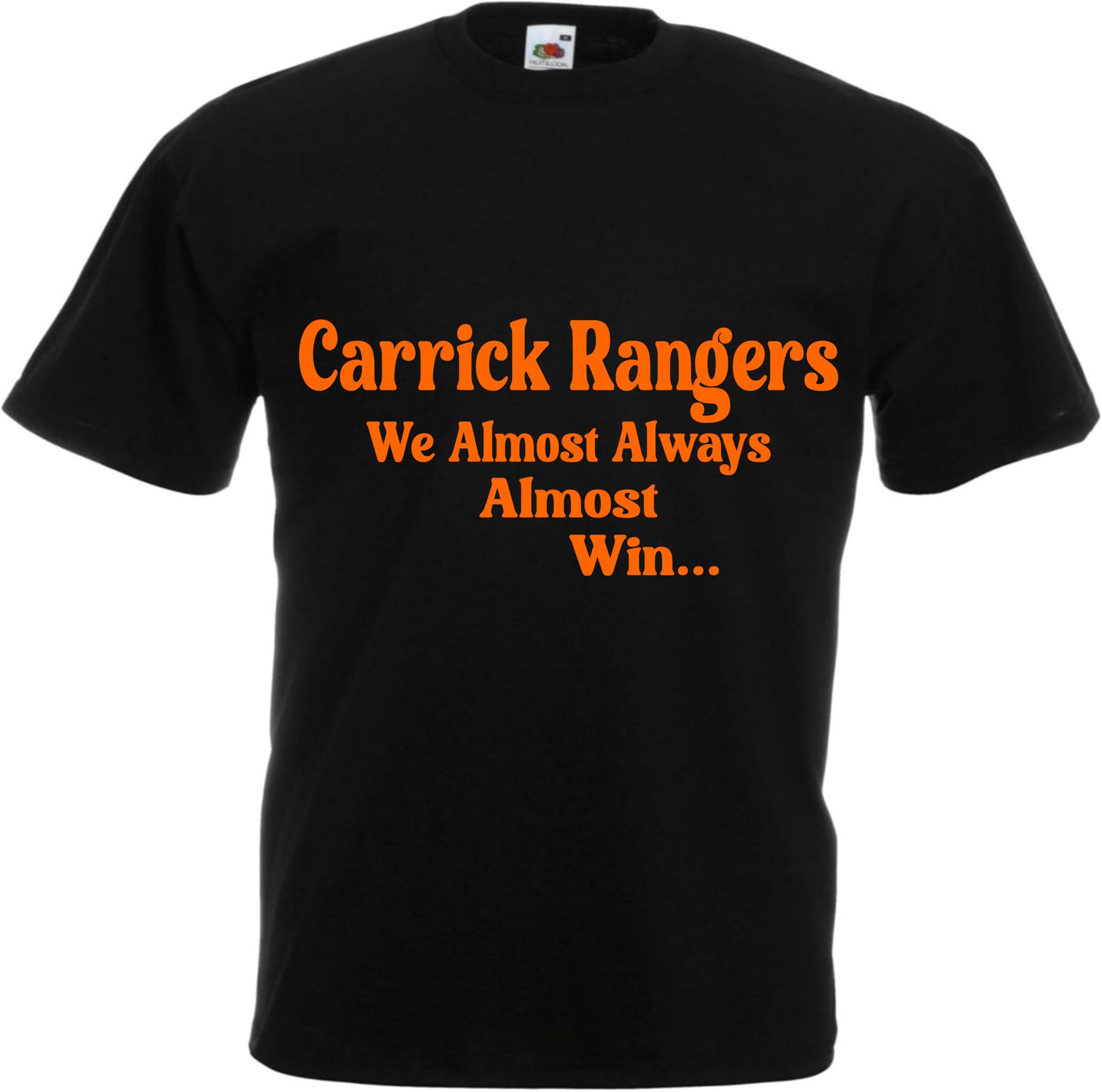 Carrick Rangers Irish Ireland Football Tshirt Almost Always Win Team Husband Mens Present Gift Shirt Premium Soccer League Club Black