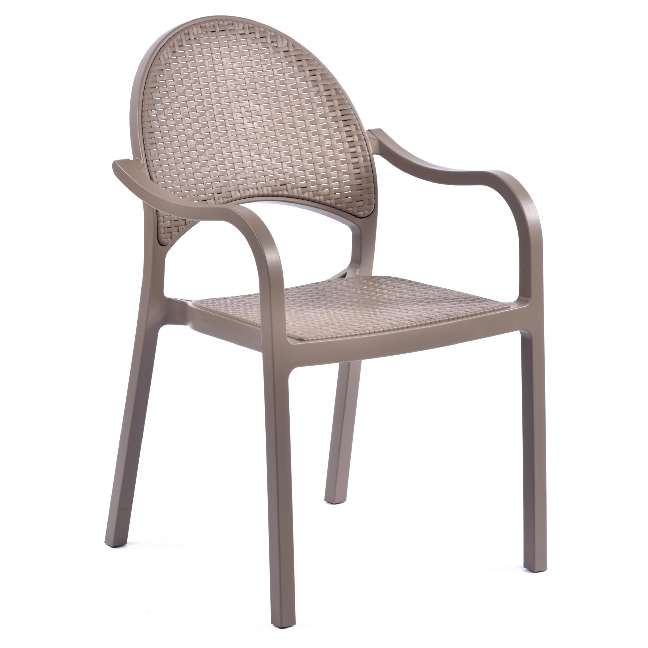 BrackenStyle Polypropylene Rattan Effect Arm Chair - Lightweight ...