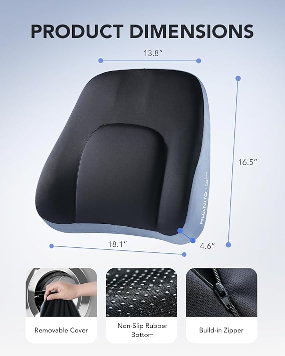 HUANUO Lumbar Support Pillow, Ergonomic Seat Cushion