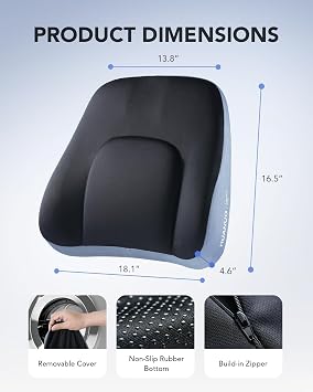 HUANUO Lumbar Support Pillow, Ergonomic Seat Cushion