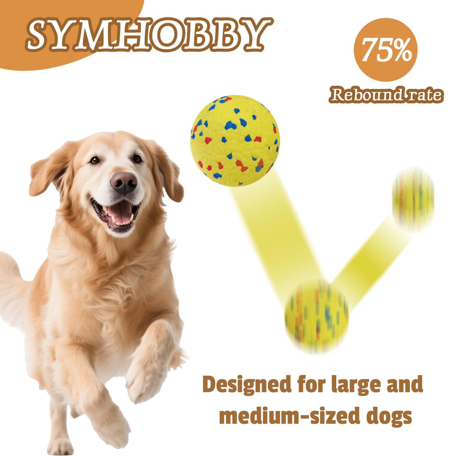 Hundespielzeug für aggressive Kauer, unzerstörbare Hundebälle, 7,9 cm, magischer Ring, langlebig, federnd, schwimmend, Frisbee, Hundezahnspielzeug für große Hunde, Wasserspielzeug