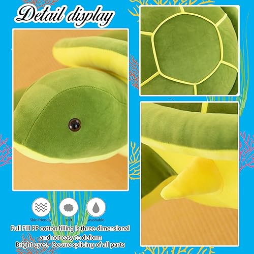 Miniatura 3 de Almohada de peluche de tortuga marina de 9.8 pulgadas