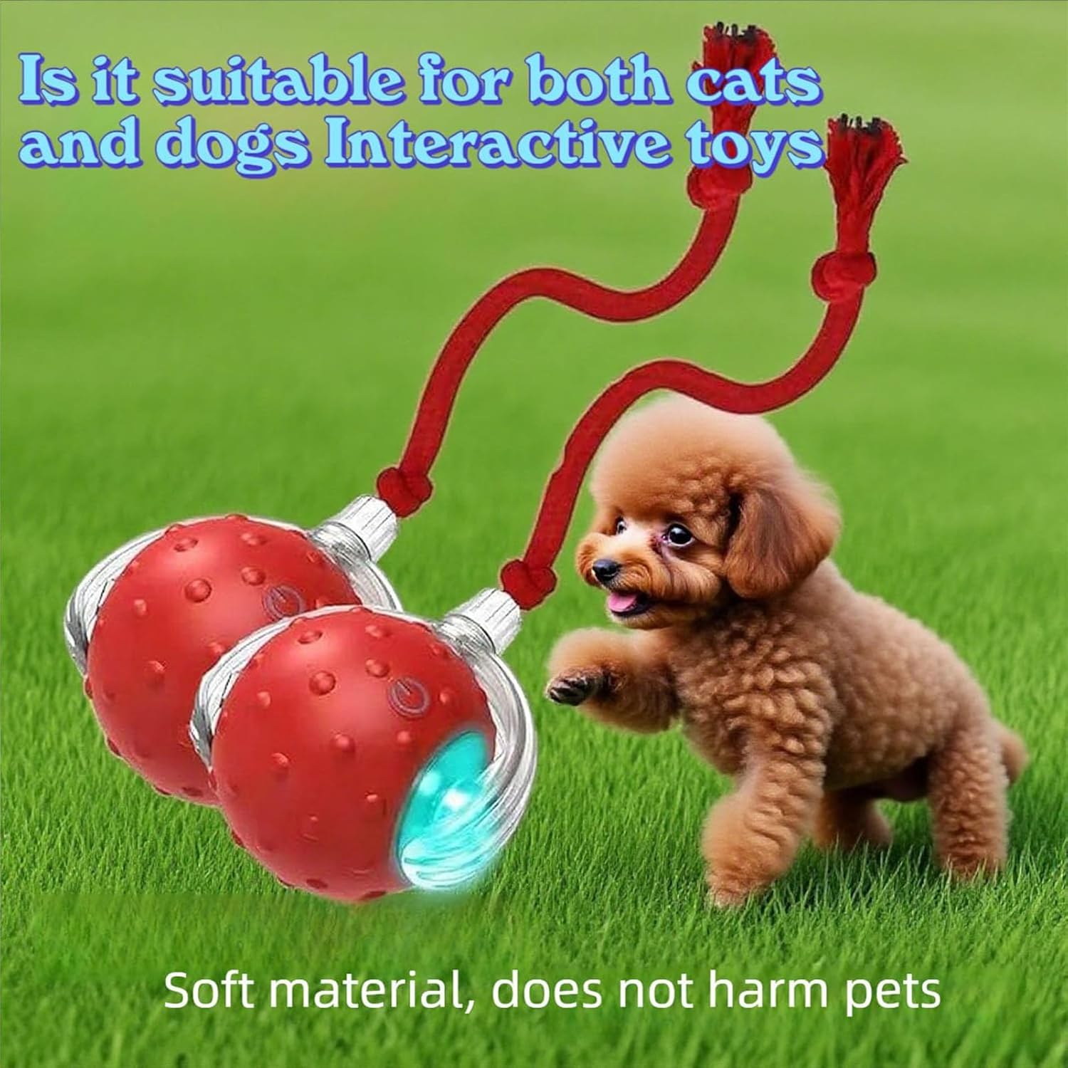 Tiny Fetch Ball Dog Toy, 2025 New Tiny Fetch Interactive Pet Toys, Smart 360° Rolling Rechargeable Dog Cats Ball, Pet Gifts for Dogs and Cats (2*pcs) - Image 2