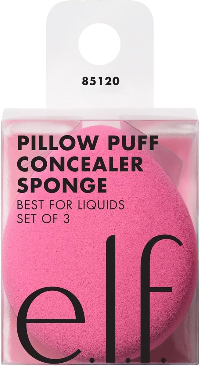 Pillow Puff Concealer Sponge, Beauty Blender For Streak-Free, Even, Makeup Application With Airbrushed Finish, Latex-Free, Vegan & Cruelty-Free