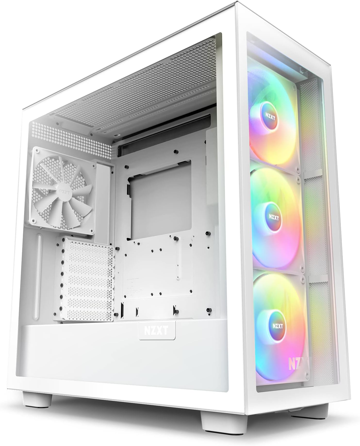 NZXT H7 Elite - CM-H71EW-02 - ATX Mid Tower PC Gaming Case - Front I/O USB Type-C Port - Quick-Release Tempered Glass Side Panel - White (2023)