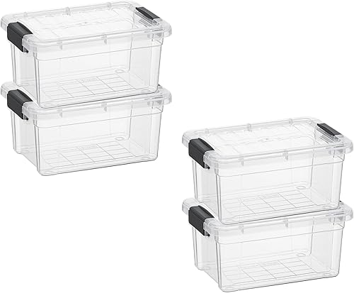 Miniatura 57 de Superio Cajas de almacenamiento transparentes con tapas, contenedores de plástico de 8.75 cuartos de galón para organizar, cajas apilables, sin BPA,