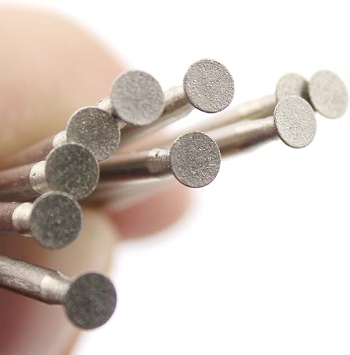 Miniatura 18 de ILOVETOOL Brocas de pulido de diamante de cabeza en forma de T de 0.039 in 3/32 "pulgadas de vástago de piedra accesorios de grabado herramienta