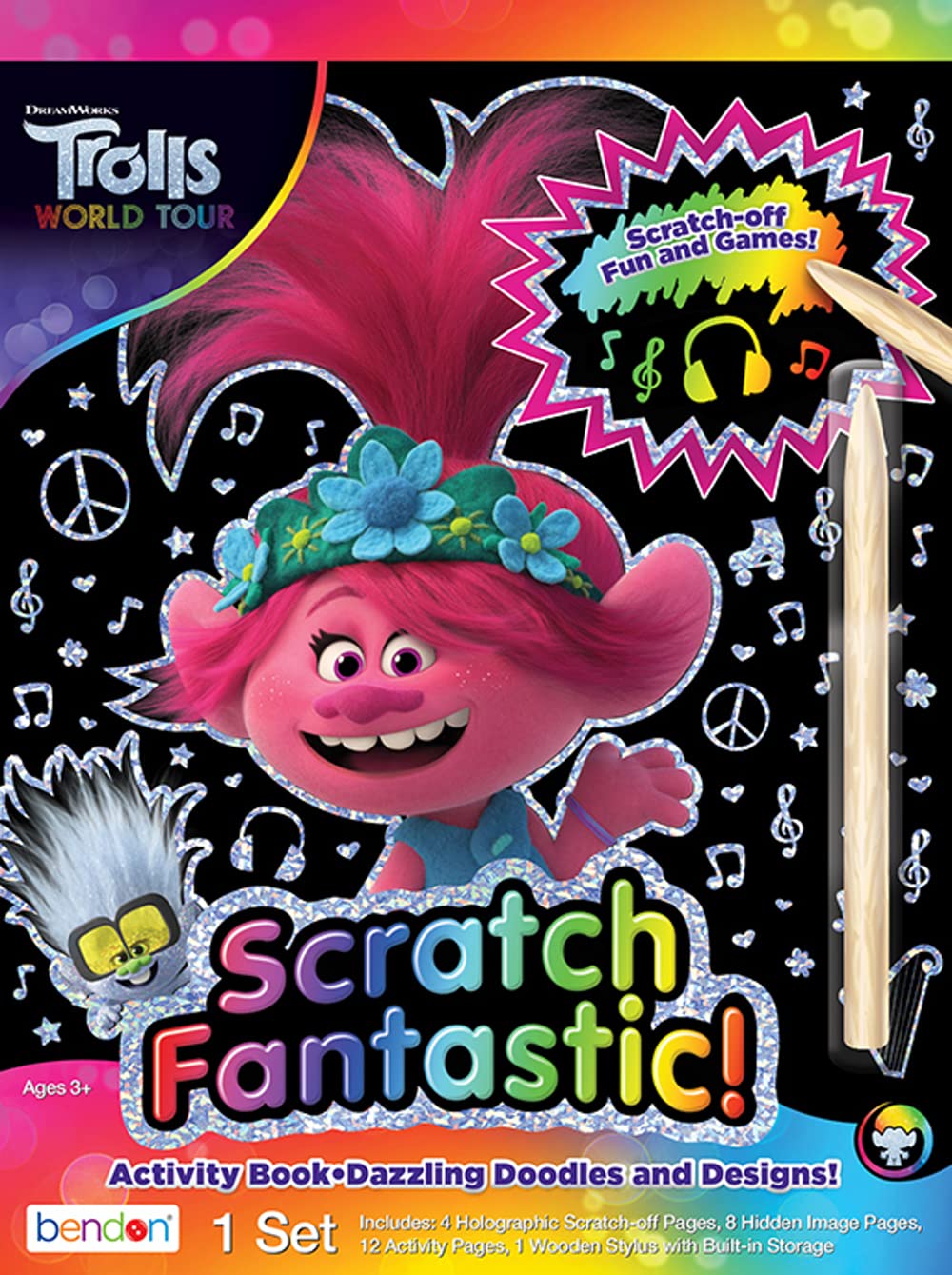 Bendon Trolls Scratch Fantastic Activity Book, One Set