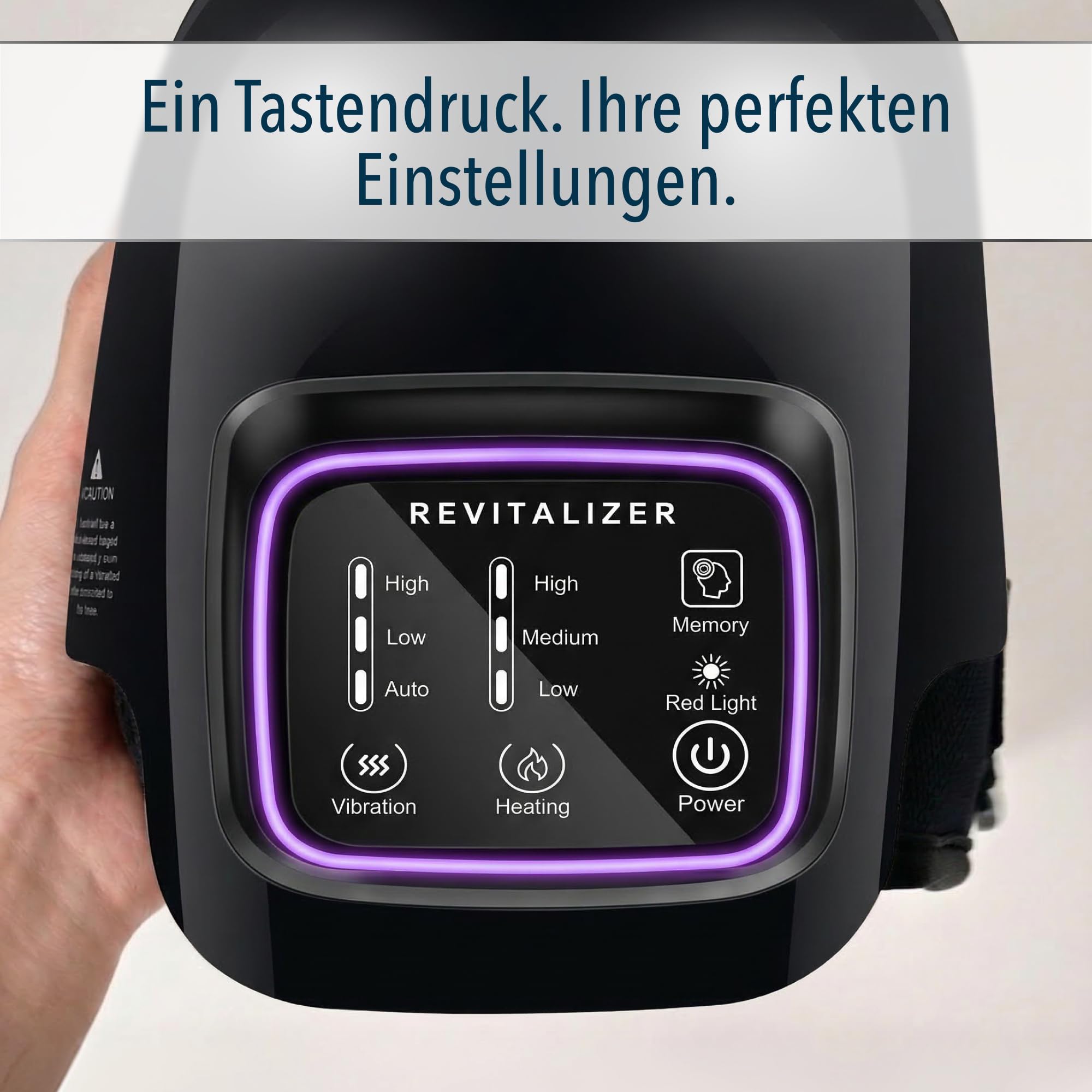 FORTHiQ Knie-Massagegerät mit Infrarot Duallicht, 6-in-1, Arthrose Hilfe, 4-stufige Wärme & Vibration, merkt sich Ihre Wohlfühl-Einstellungen, Wellness Geschenke für Frauen und Männer