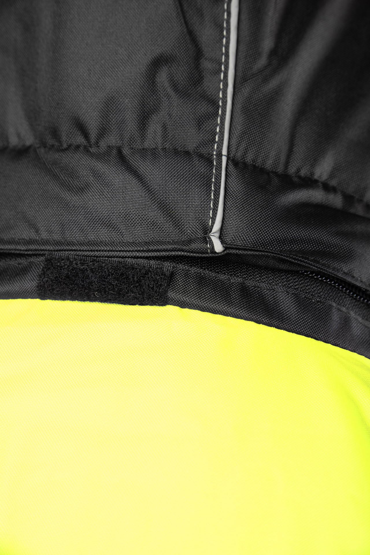 Arbeitsjacke Herren Winter wasserdicht warm gefüttert – reflektierende Warnschutzjacke mit Kapuze – robuste Winterarbeitsjacke Männer für Arbeit Baustelle Lager - mit vielen Taschen & Reißverschluss