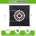 Halloscume Golf Target Cloth, 5' x 5' Golf Target for Net Replacement Golf Hitting Net Target with 4 Pcs Adjustable Straps for Golf Practice Training Aids Indoor Outdoor gallery image