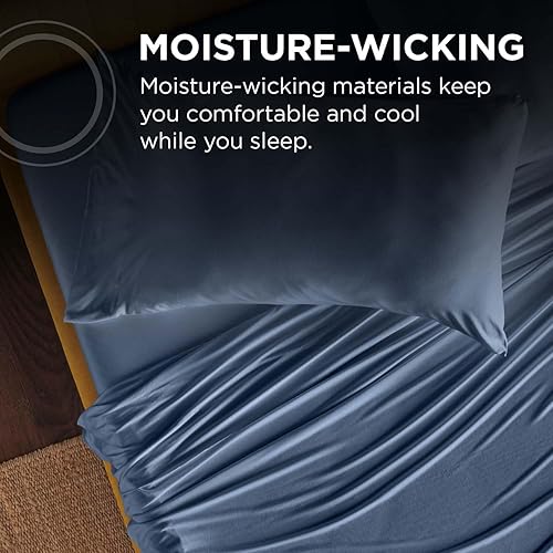 Miniatura 4 de TEMPUR - Juego de sábanas de rayón de bambú, color gris frío, tamaño King