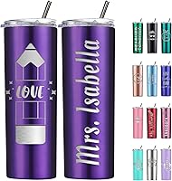 Vista 11 de Vasos personalizados con tapas y pajitas, vaso delgado grabado con láser personalizado con nombre personalizado, taza aislada de 20 onzas, regalo